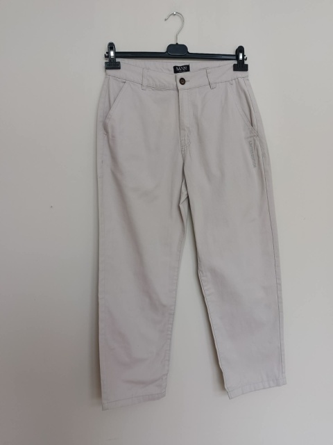 Spodnie męskie beżowe choins Limited Edition – bawełniane eleganckie W30