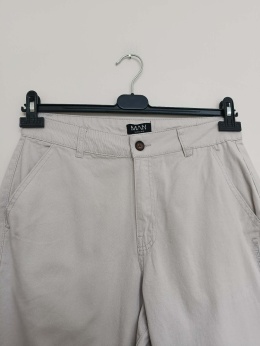 Spodnie męskie beżowe choins Limited Edition – bawełniane eleganckie W30