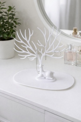 Stojak na biżuterię Drzewko Jeleń – organizer na naszyjniki, kolczyki i pierścionki