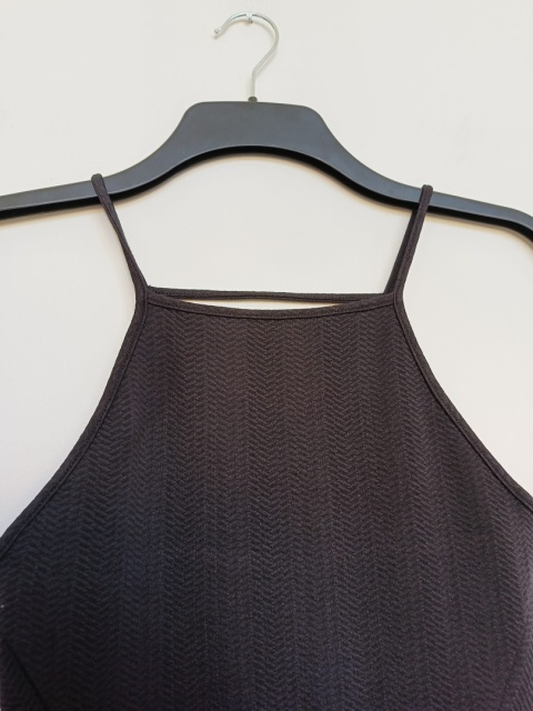 Sukienka H&M Divided czarna dopasowana na ramiączkach rozmiar 36