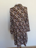 Sukienka damska JDY w kwiaty koszulowa czarna rozmiar 36 długi rękaw
