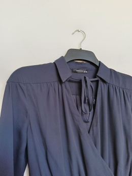 Sukienka damska Reserved granatowa kopertowa elegancka rozmiar 36