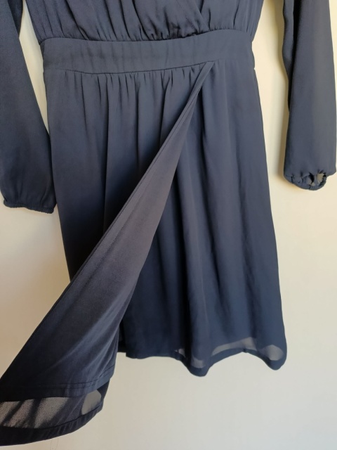 Sukienka damska Reserved granatowa kopertowa elegancka rozmiar 36