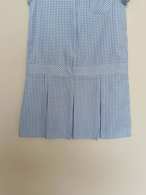 Sukienka szkolna niebieska w kratkę 5 lat