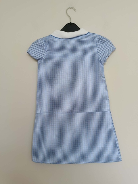 Sukienka szkolna niebieska w kratkę 5 lat