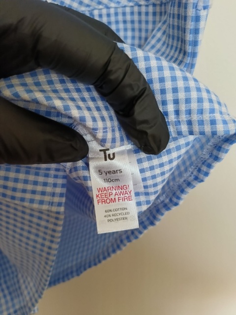 Sukienka szkolna niebieska w kratkę 5 lat