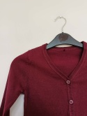 Sweterek zapinany na guziki bordowy 4–5 lat