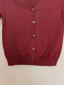 Sweterek zapinany na guziki bordowy 4–5 lat