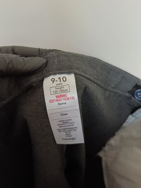 Szorty chłopięce cargo George 9-10 lat (135-140 cm) grafitowe kieszenie