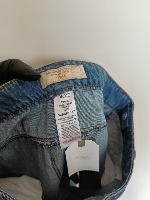 Szorty jeansowe dziewczęce Next 12 lat 152 cm krótkie spodenki jeans