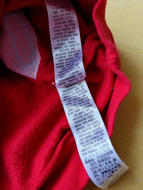 Bluza Disney Cars Zygzak McQueen 92 chłopięca czerwona z kapturem