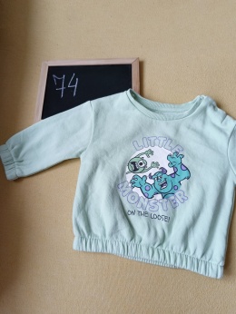 Bluza Disney Primark 74 6-9 mies. Monsters zielona