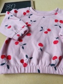 Bluza Primark 80 różowa w wisienki 9-12 mies.