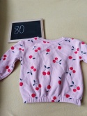 Bluza Primark 80 różowa w wisienki 9-12 mies.