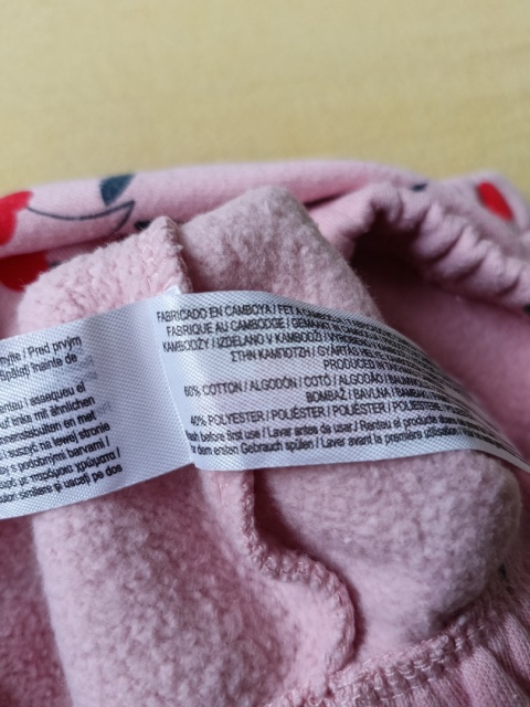 Bluza Primark 80 różowa w wisienki 9-12 mies.