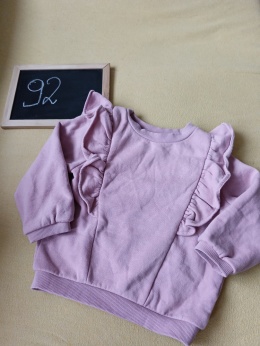 Bluza dziewczęca F&F 92 różowa falbanki 18-24 miesiące