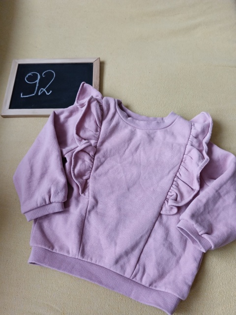 Bluza dziewczęca F&F 92 różowa falbanki 18-24 miesiące