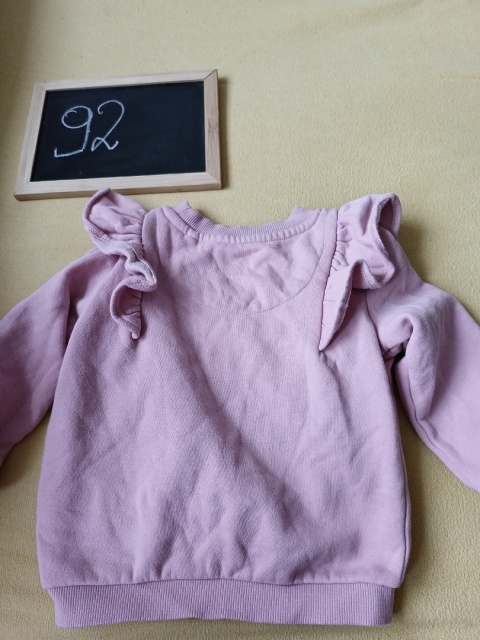 Bluza dziewczęca F&F 92 różowa falbanki 18-24 miesiące