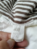 Bluza niemowlęca H&M 56 biała miś kaptur ocieplana