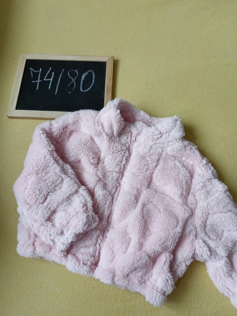 Bluza polarowa SHEIN 9-12 mies. różowa pluszowa