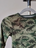 Bluzka dinozaury Primark 4-5 lat 110 cm zielona