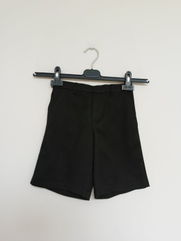 Czarne eleganckie spodenki chłopięce GEORGE 6–7 lat 116–122 cm – krótkie spodenki szkolne