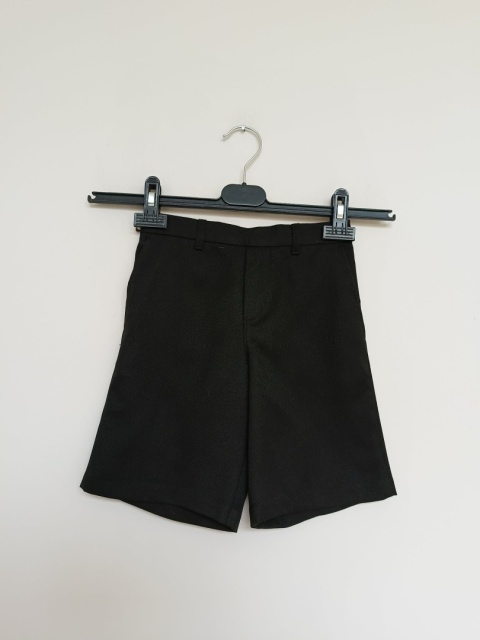 Czarne eleganckie spodenki chłopięce GEORGE 6–7 lat 116–122 cm – krótkie spodenki szkolne