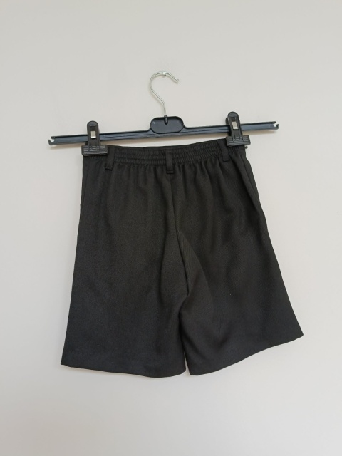 Czarne eleganckie spodenki chłopięce GEORGE 6–7 lat 116–122 cm – krótkie spodenki szkolne