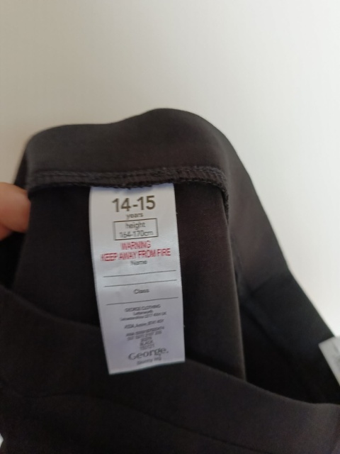 Czarne legginsy dziewczęce GEORGE 14–15 lat 164–170 cm – elastyczne spodnie