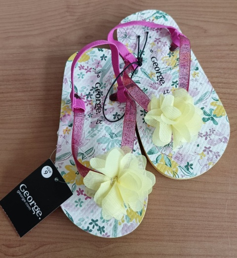 George klapki dziewczęce kwiatki – rozmiar 27