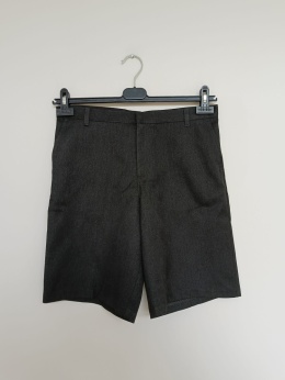 Grafitowe eleganckie spodenki chłopięce GEORGE 13–14 lat 158–164 cm – krótkie spodenki wizytowe