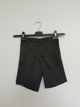 Grafitowe eleganckie spodenki chłopięce GEORGE 6–7 lat 116–122 cm – krótkie spodenki wizytowe