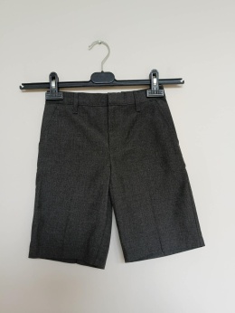 Grafitowe eleganckie spodenki chłopięce TU 6 lat 116 cm – wizytowe krótkie spodenki