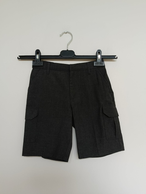 Grafitowe spodenki cargo chłopięce TU 6 lat 116 cm – krótkie spodenki z kieszeniami