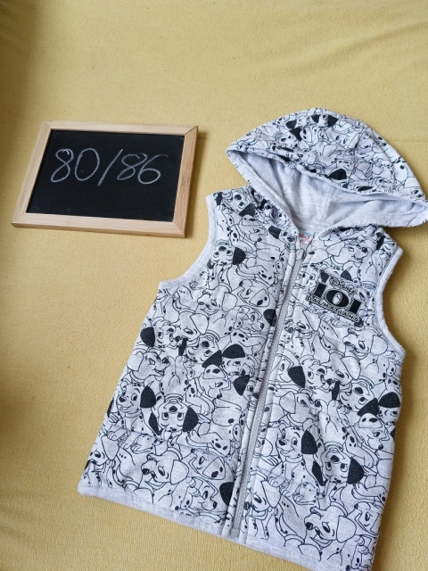 Kamizelka Disney 101 Dalmatyńczyków 80/86 bezrękawnik z kapturem Pepco