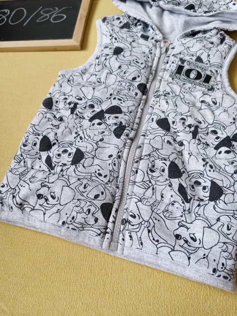 Kamizelka Disney 101 Dalmatyńczyków 80/86 bezrękawnik z kapturem Pepco