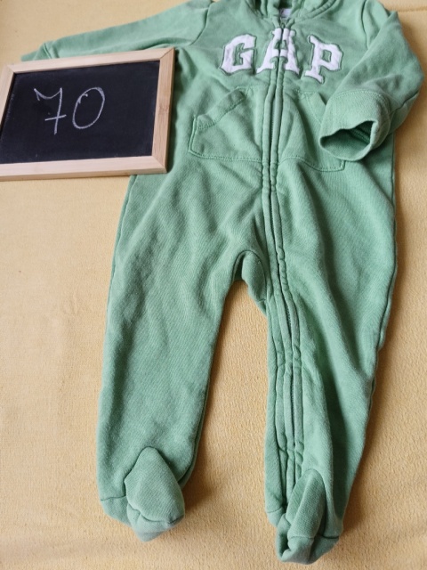 Kombinezon niemowlęcy GAP 6–12 miesięcy zielony z kapturem