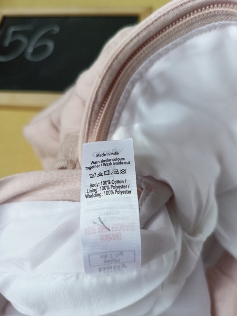 Kombinezon niemowlęcy George 56 różowy ocieplany z uszkami