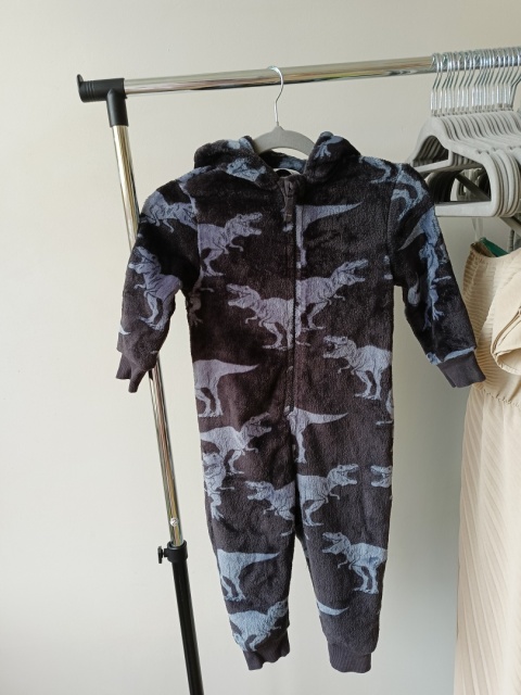 Kombinezon polarowy dinozaury M&S 2-3 lata 98 cm
