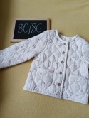 Kurtka pikowana George 80/86 kremowa w wisienki 12-18 mies.