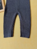 Legginsy niemowlęce George 62/68 prążkowane grafitowe