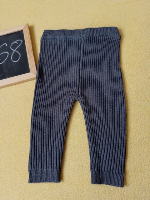 Legginsy niemowlęce George 62/68 prążkowane grafitowe