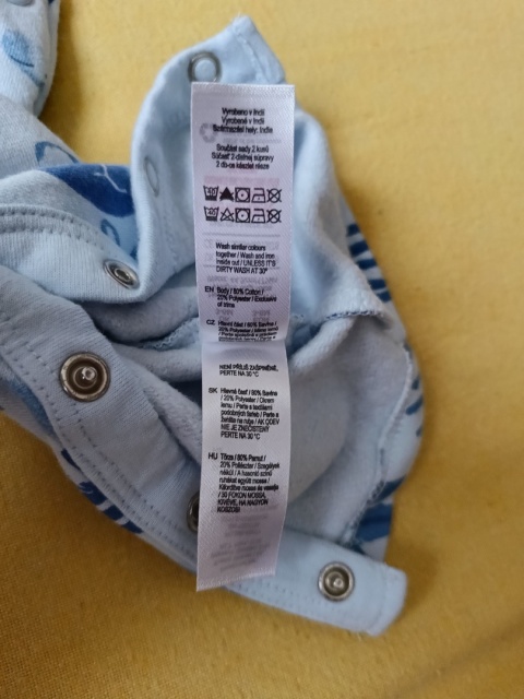 Ogrodniczki niemowlęce F&F 68 niebieskie dinozaury