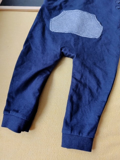 Ogrodniczki niemowlęce George 80/86 granatowe bawełniane unisex