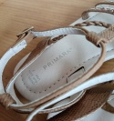 Primark – Sandały dziewczęce brązowe z kwiatkami, rozmiar 33/34