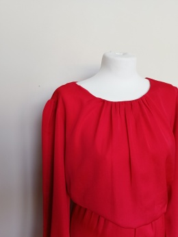 Czerwona sukienka BODYFLIRT 50 oversize elegancka wiązana
