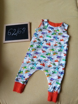 Rampers niemowlęcy samoloty 62/68 handmade