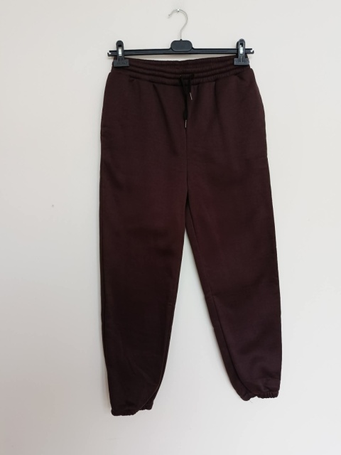 Spodnie dresowe damskie Shein L – brązowe, wygodne, gumka w pasie