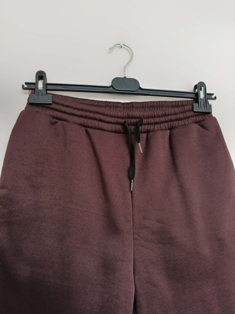 Spodnie dresowe damskie Shein L – brązowe, wygodne, gumka w pasie