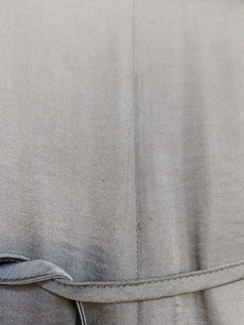 Sukienka Dorothy Perkins 44 grafitowa z falbaną zdobiony dekolt